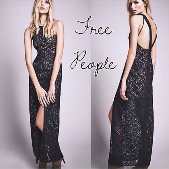 NWT Free People Lace Column Formal Size 4 Dress - Picture 1 of 9